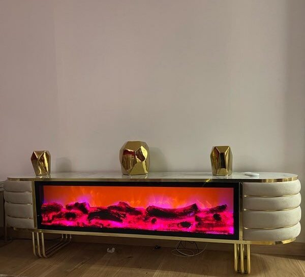 Package 5 Gucci Soffgrupp 3+3+1 + Tv bänk El kamin + Soffbord 5 ST. - Bild 10