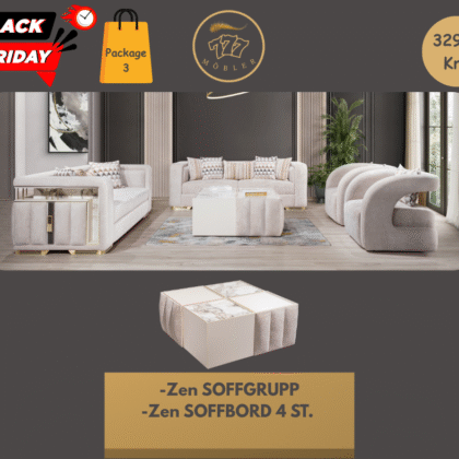 Zen Soffgrupp 3+3+1 + Zen Soffbord 4 St.